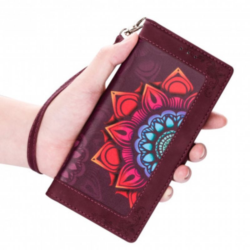 Flip Case Xiaomi Mi 10T Lite Suojaketju Kuori Strappy Mandala