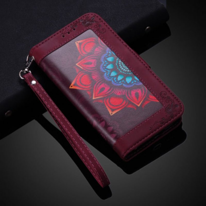 Flip Case Xiaomi Mi 10T Lite Suojaketju Kuori Strappy Mandala