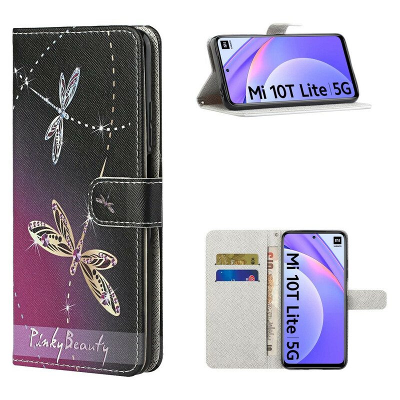 Kotelot Xiaomi Mi 10T Lite Suojaketju Kuori Strappy Dragonflies