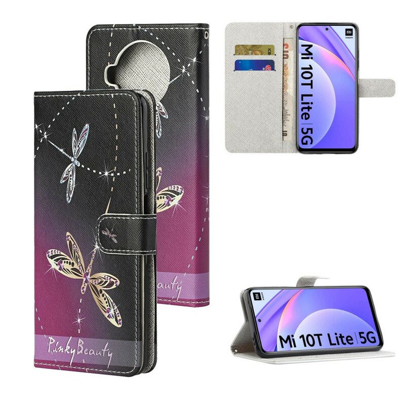 Kotelot Xiaomi Mi 10T Lite Suojaketju Kuori Strappy Dragonflies