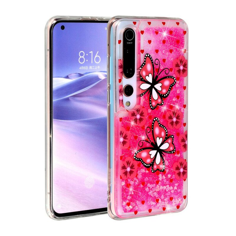 Kuori Xiaomi Mi 10 / 10 Pro Paljetteja Perhosia