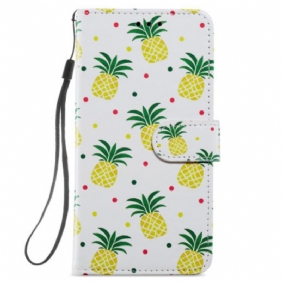 Kotelot Samsung Galaxy S24 5g Ananas Hihnalla Suojakuori