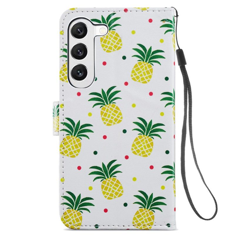 Kotelot Samsung Galaxy S24 5g Ananas Hihnalla Suojakuori