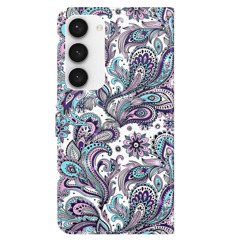 Kotelot Samsung Galaxy S24 5g Paisley-kuvio Hihnalla Suojakuori