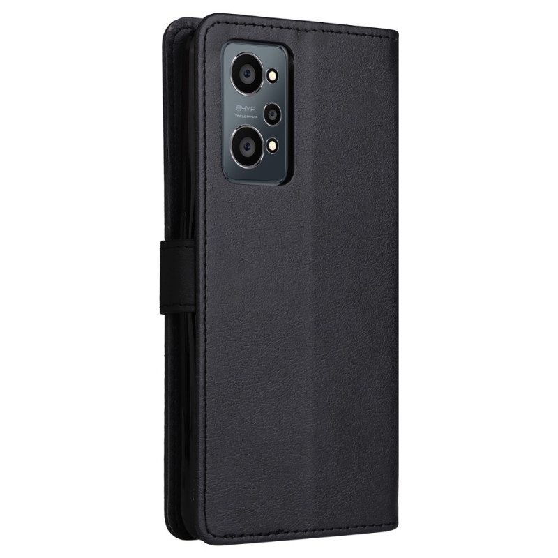 Kotelot Realme GT Neo 3T / Neo 2 Suojaketju Kuori Strappy Leather Effect