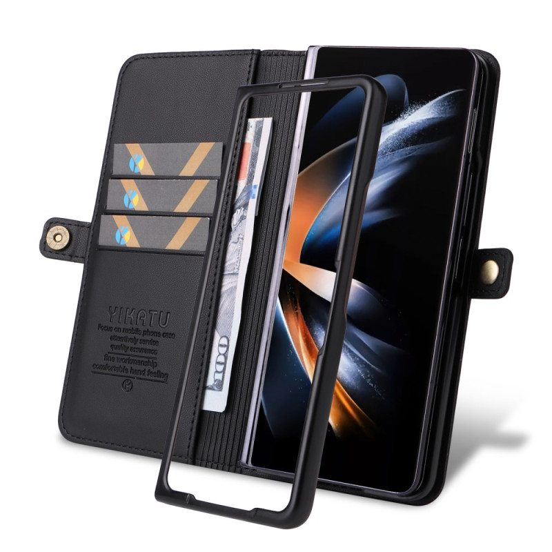 Kotelot Samsung Galaxy Z Fold 6 Keinonahkaa Yikatu Suojakuori