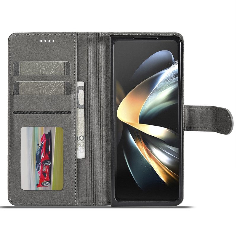 Kuoret Samsung Galaxy Z Fold 6 Nahkajäljitelmä Lc.imeeke