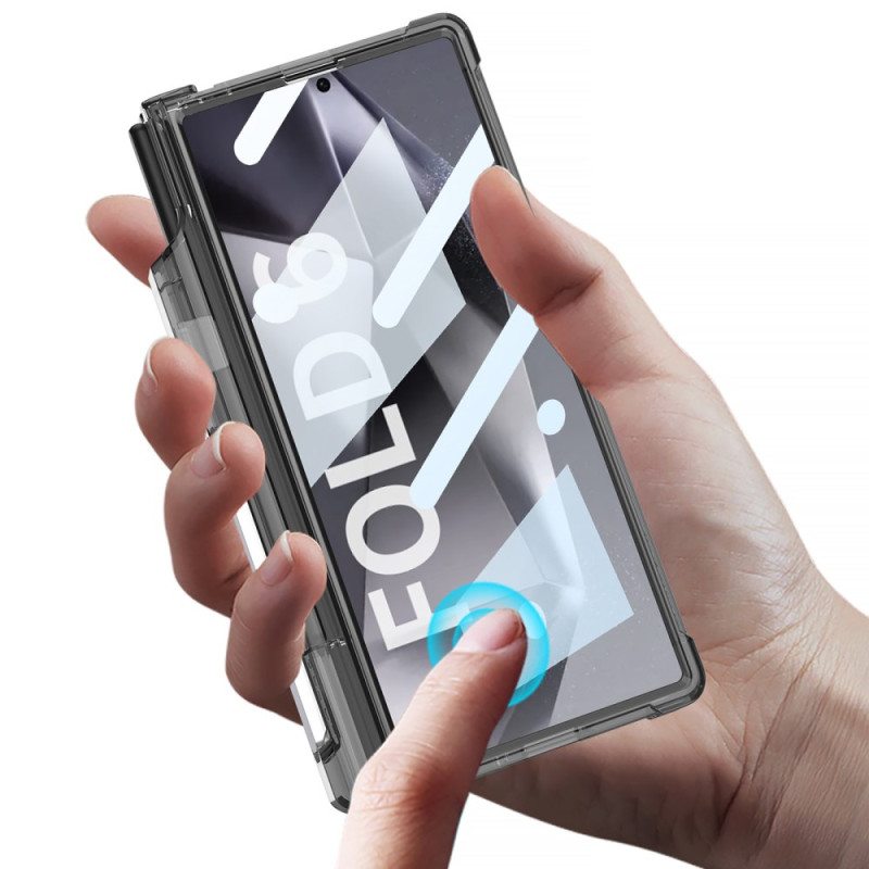 Kuori Samsung Galaxy Z Fold 6 Läpinäkyvä Kynän Pidike Ja Tuki Gkk