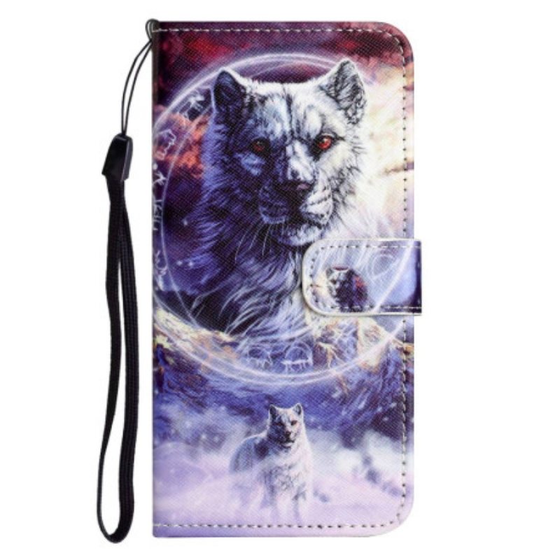 Kotelot Samsung Galaxy S23 5G Suojaketju Kuori Lanyard Wolf