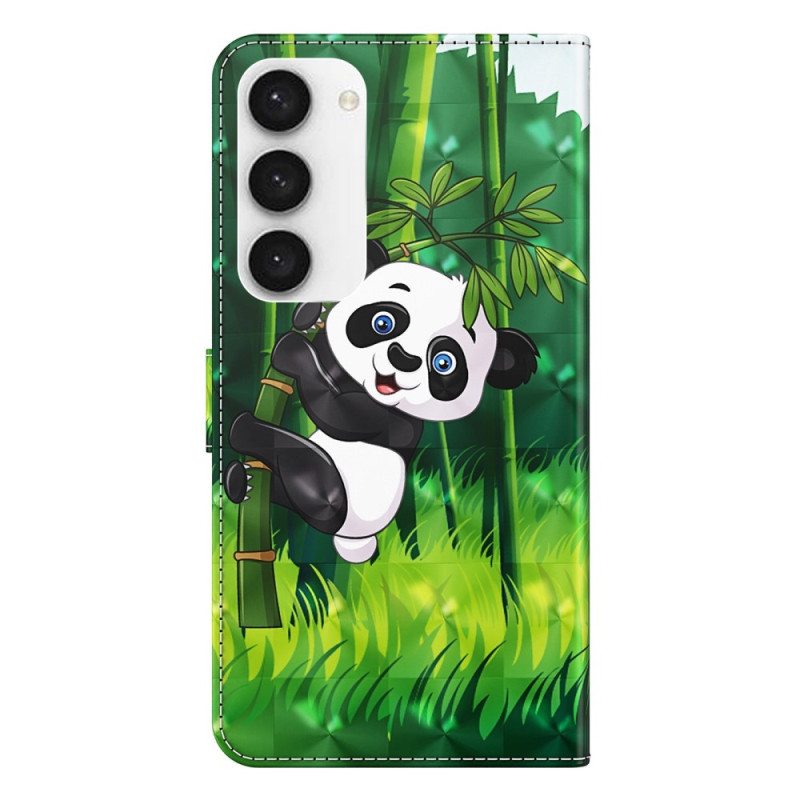 Nahkakotelo Samsung Galaxy S23 5G Panda Bambu