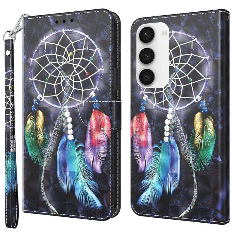 Nahkakotelo Samsung Galaxy S23 5G Suojaketju Kuori Hihna Dream Catcher