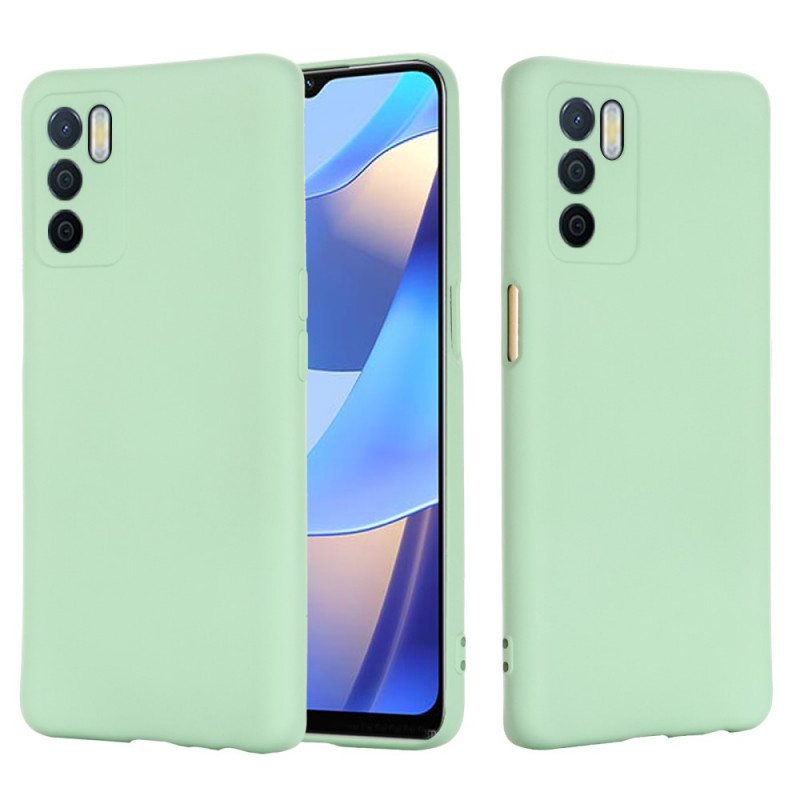 Case Oppo A16 / A16s Nestemäinen Silikoni Kaulanauhalla