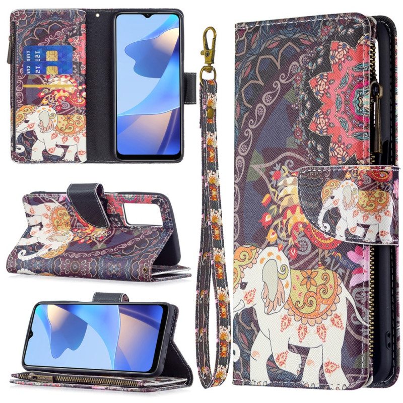 Kotelot Oppo A16 / A16s Elephant Vetoketjullinen Tasku