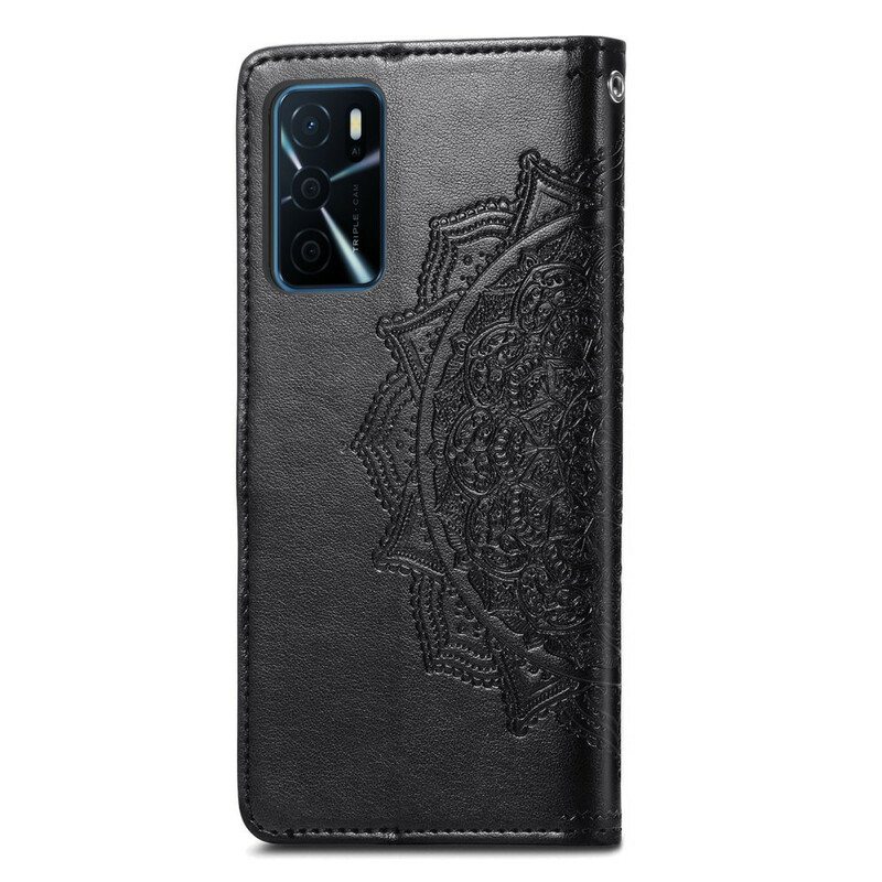 Nahkakotelo Oppo A16 / A16s Mandala Keskiaika