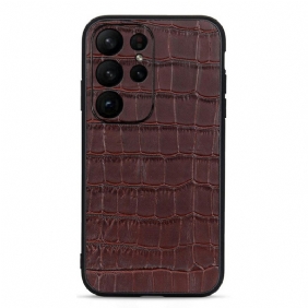 Case Samsung Galaxy S23 Ultra 5G Aitoa Krokotiilityylistä Nahkaa