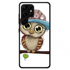 Case Samsung Galaxy S23 Ultra 5G Bad Owl Karkaistu Lasi