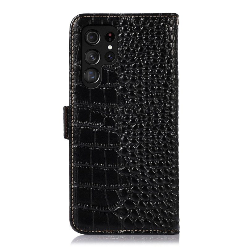 Kotelot Samsung Galaxy S23 Ultra 5G Crocodile Style Rfid