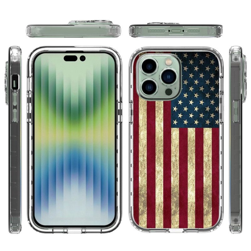 Kuori iPhone 14 Pro Max Tehostettu Amerikan Lippu