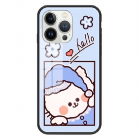 Case iPhone 15 Pro Blue Cat Karkaistu Lasi