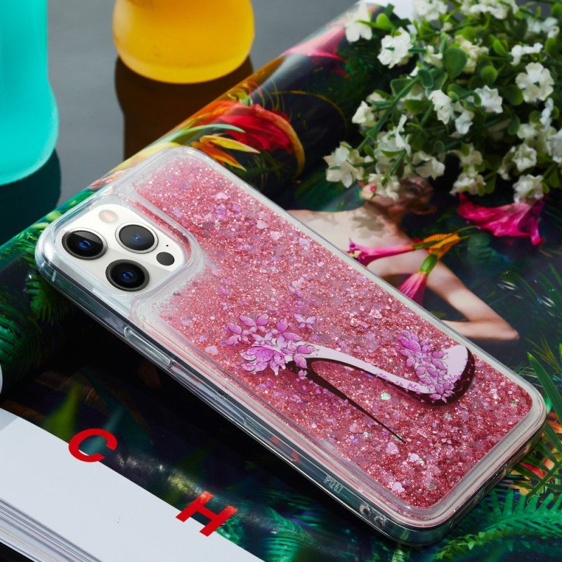 Case iPhone 15 Pro Paljettipumppu