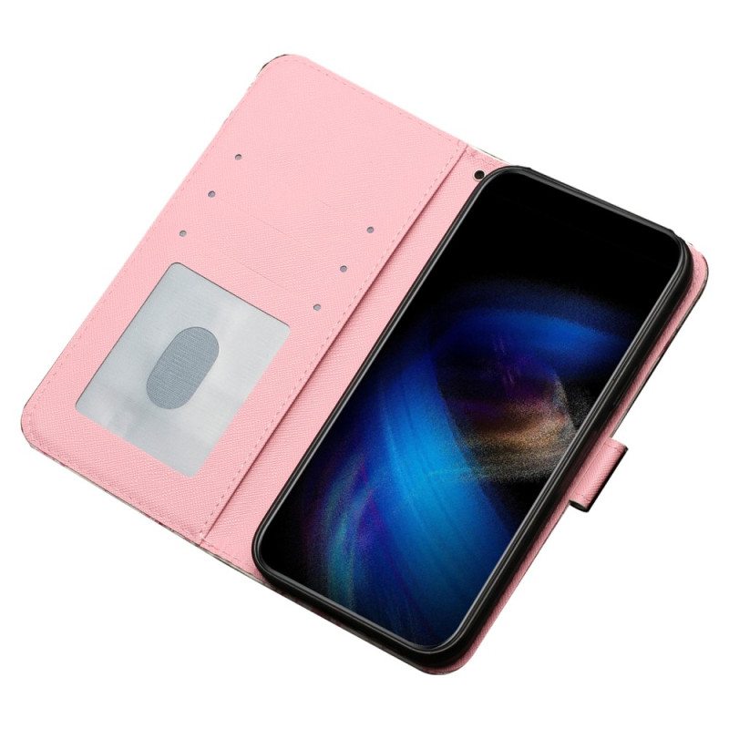 Flip Case iPhone 15 Pro Suojaketju Kuori 3d-nallekarhut Hihnalla