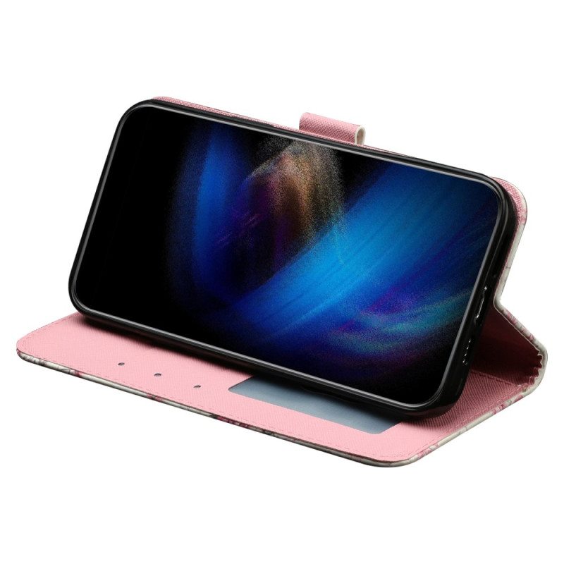 Flip Case iPhone 15 Pro Suojaketju Kuori 3d-nallekarhut Hihnalla