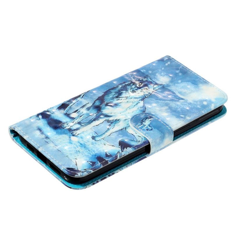 Flip Case iPhone 15 Pro Suojaketju Kuori 3d-sudet Hihnalla