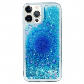 Kuori iPhone 15 Pro Mandala Glitter