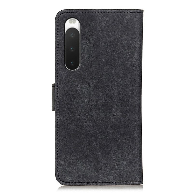 Flip Case Sony Xperia 10 IV Khazneh Vintage Nahkaefekti