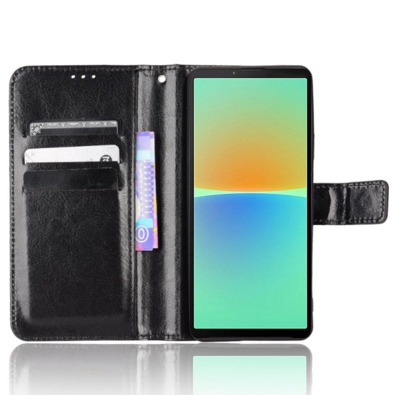 Flip Case Sony Xperia 10 IV Näyttävä Keinonahka