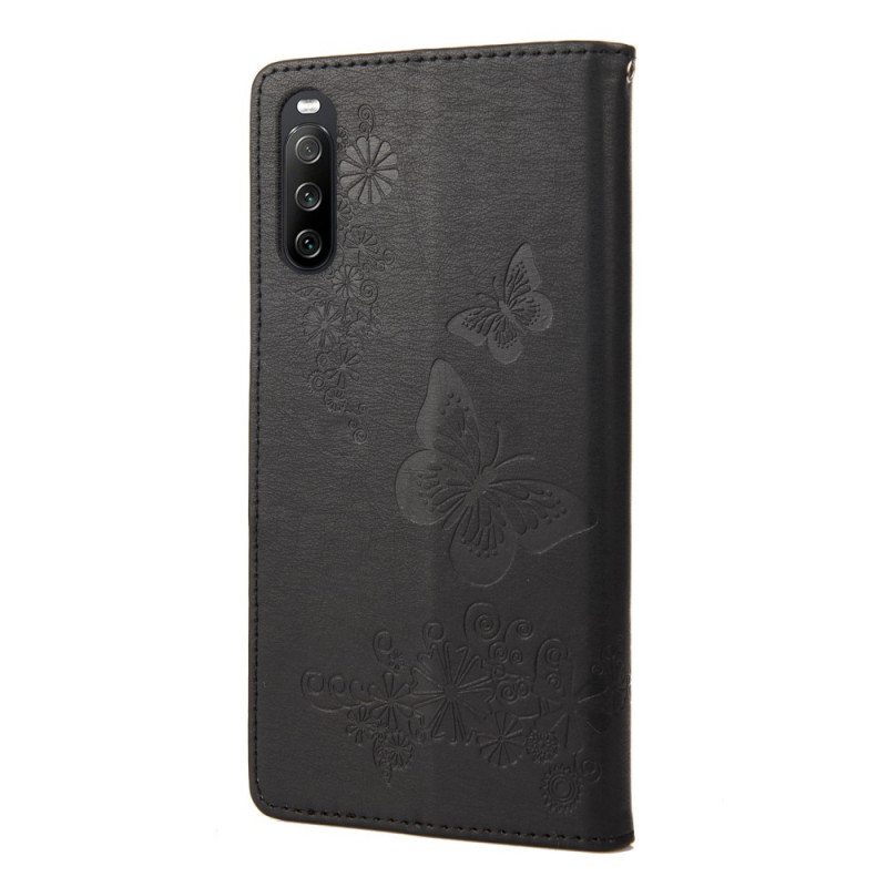 Flip Case Sony Xperia 10 IV Perhosia Lennossa