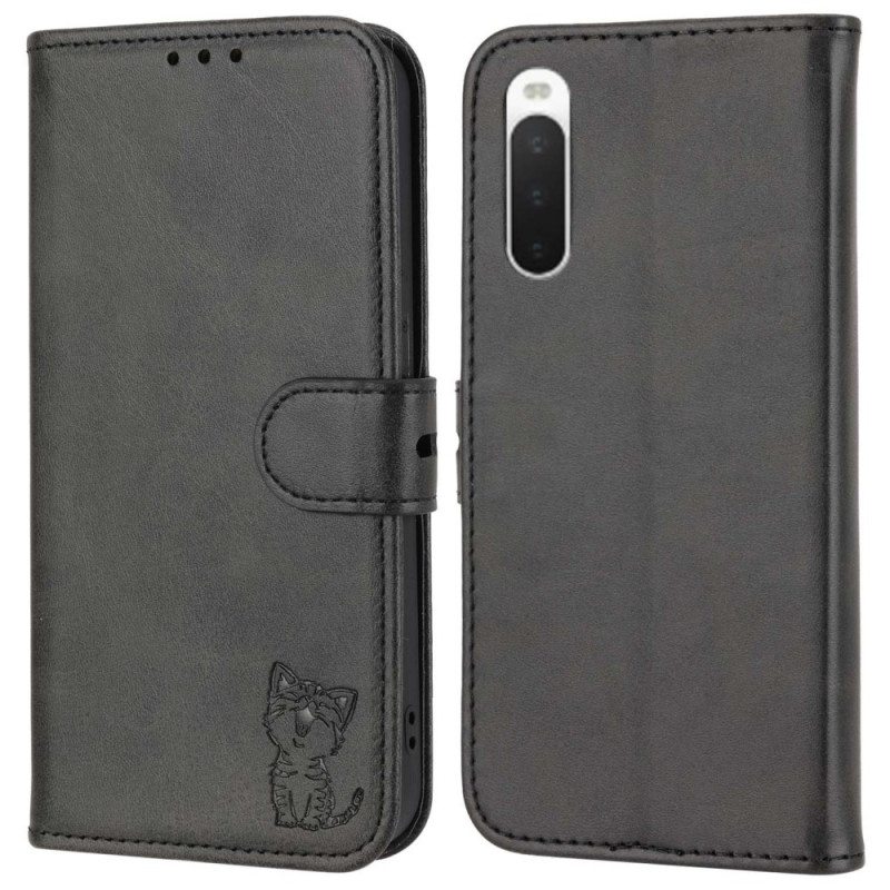 Flip Case Sony Xperia 10 IV Pieni Kissanpentu