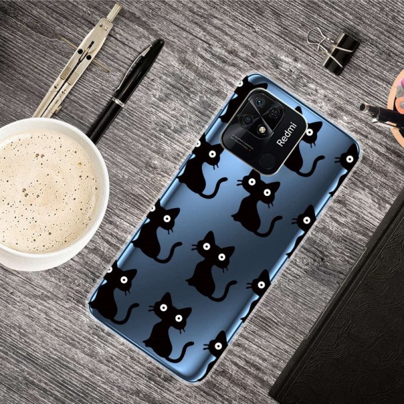 Case Xiaomi Redmi 10C Hauskoja Kissoja