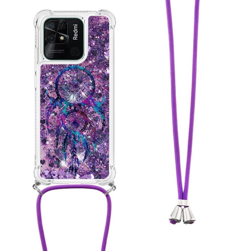 Case Xiaomi Redmi 10C Kiristysnyörillä Paljetin Kiristysnyöri Dream Catcher