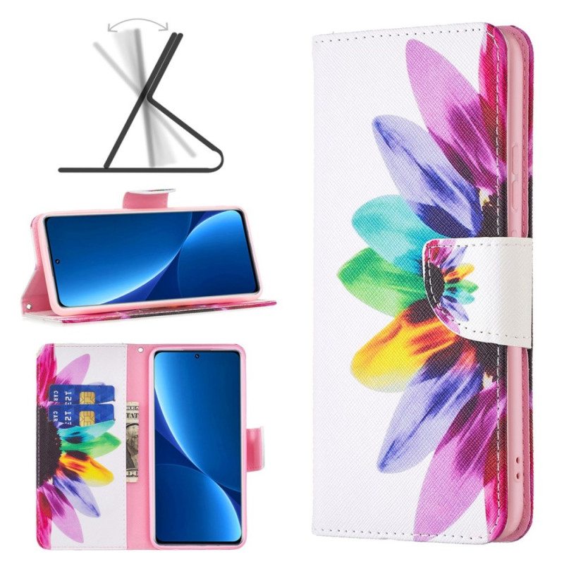 Flip Case Xiaomi Redmi 10C Akvarelli Kukka