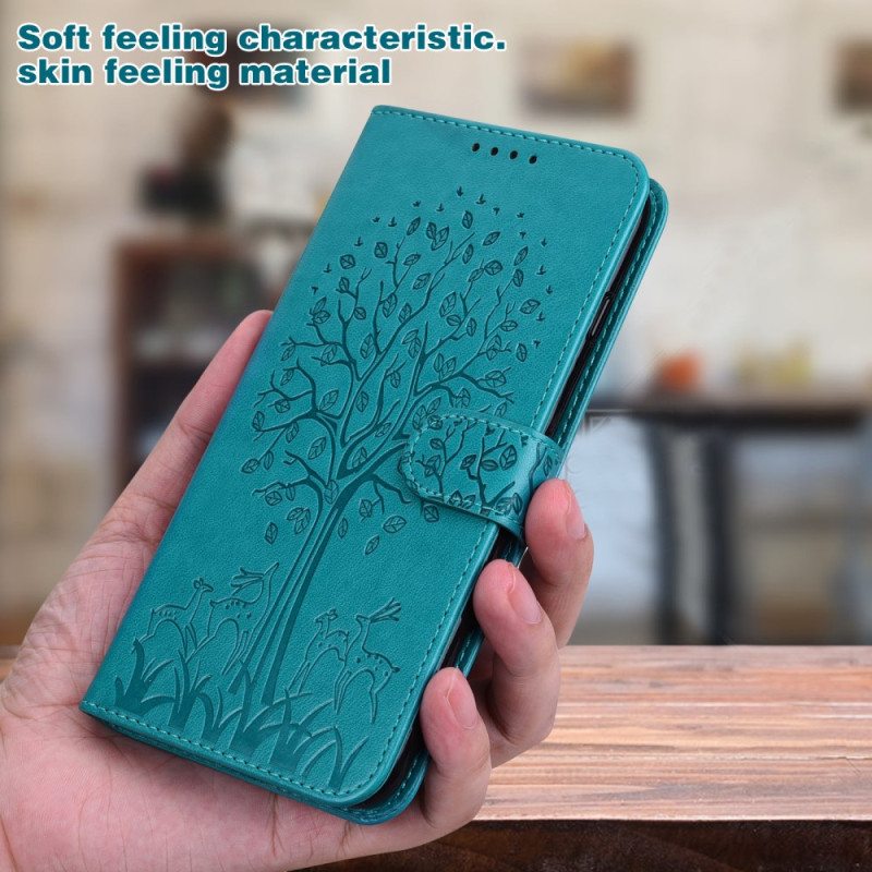 Flip Case Xiaomi Redmi 10C Puu Ja Hirvi