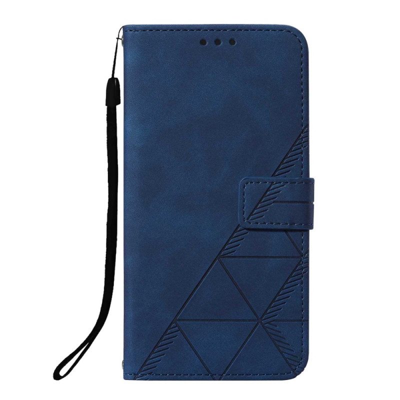 Flip Case Xiaomi Redmi 10C Suojaketju Kuori Hihnan Kolmiot