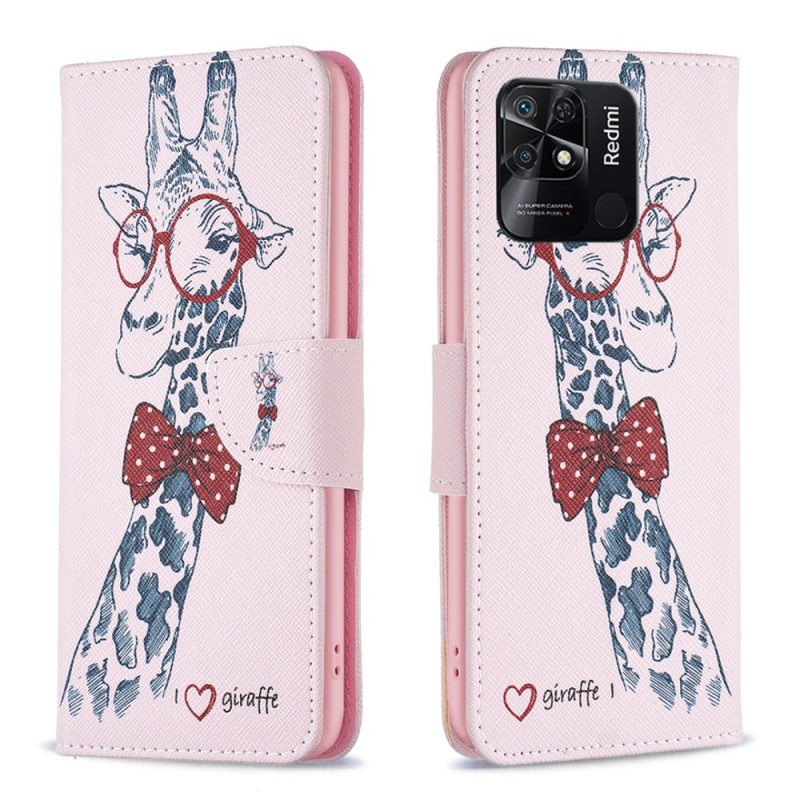 Flip Case Xiaomi Redmi 10C Taitava Kirahvi