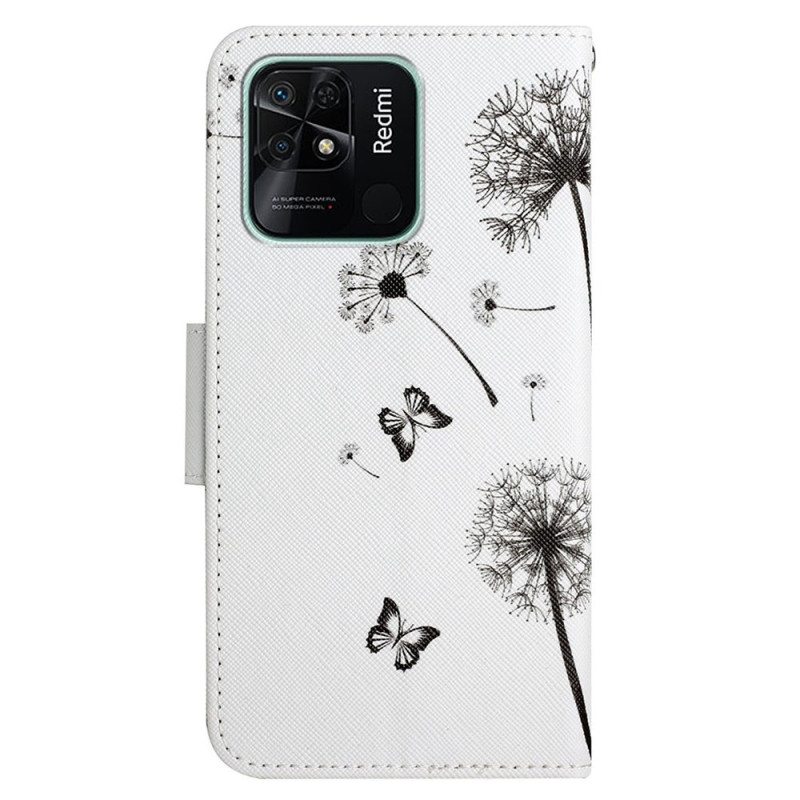 Kotelot Xiaomi Redmi 10C Suojaketju Kuori Lanyard Love Dandelions