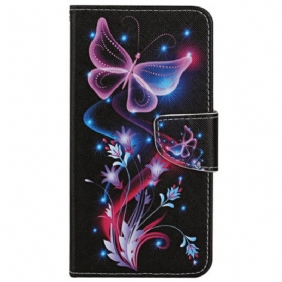 Kotelot Xiaomi Redmi 10C Suojaketju Kuori Strappy Butterfly Dance