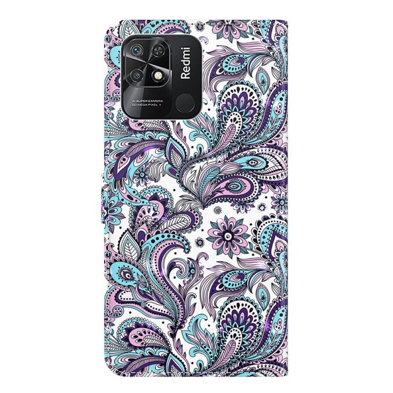 Kotelot Xiaomi Redmi 10C Suojaketju Kuori Strappy Paisley -kuvio