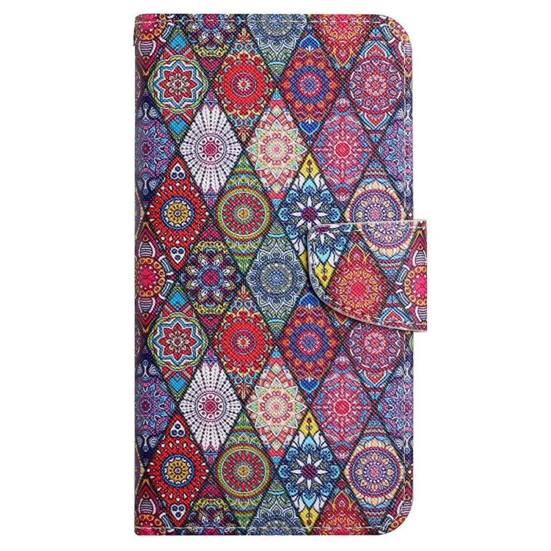 Kotelot Xiaomi Redmi 10C Suojaketju Kuori Strappy Patchwork