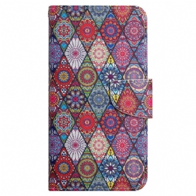 Kotelot Xiaomi Redmi 10C Suojaketju Kuori Strappy Patchwork