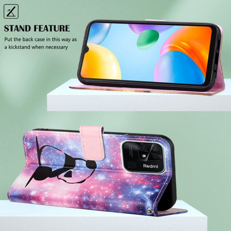 Kotelot Xiaomi Redmi 10C Suojaketju Kuori Strappy Space Panda