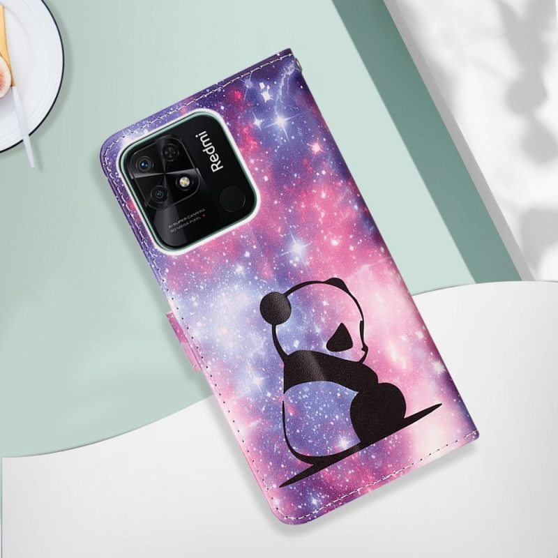 Kotelot Xiaomi Redmi 10C Suojaketju Kuori Strappy Space Panda