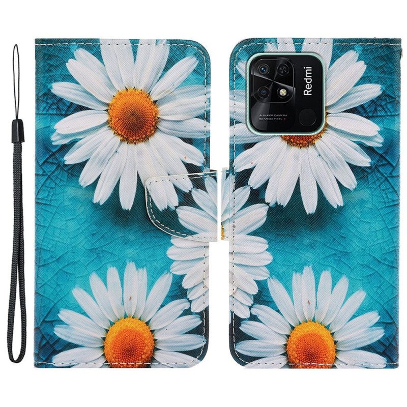 Kotelot Xiaomi Redmi 10C Suojaketju Kuori Thong Daisies