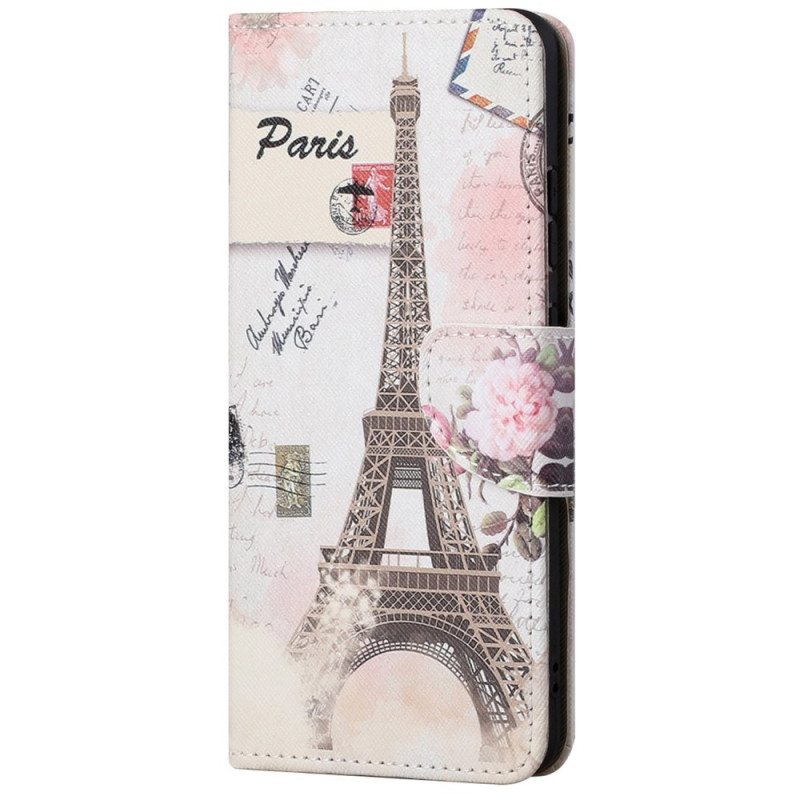 Kotelot Xiaomi Redmi 10C Vintage Eiffel-torni