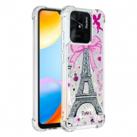 Kuori Xiaomi Redmi 10C Eiffel-tornin Paljetteja