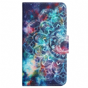 Nahkakotelo Xiaomi Redmi 10C Suojaketju Kuori Strappy Mandala