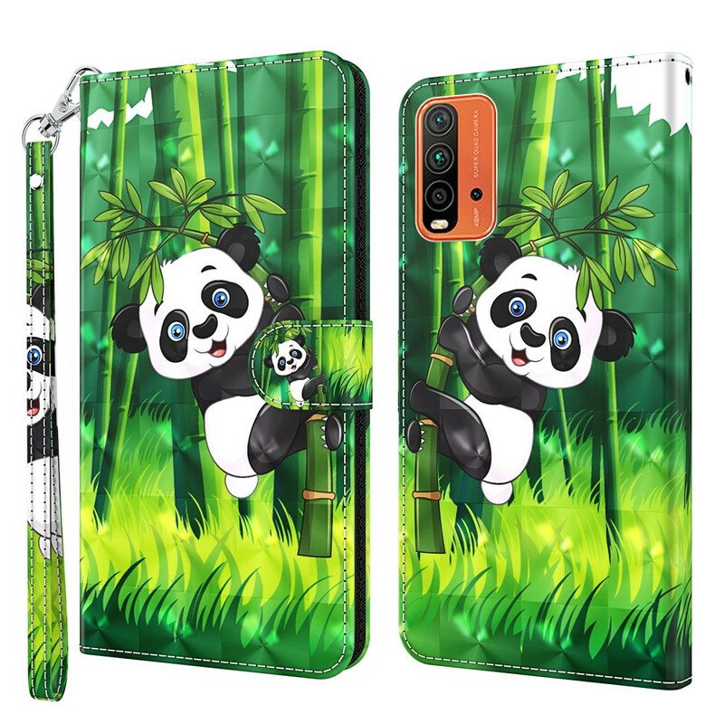 Kotelot Xiaomi Redmi 9T Panda Ja Bambu